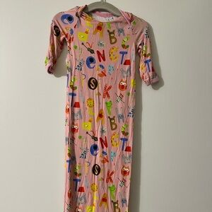 Little Sleepies NB Tie Gown